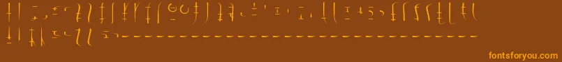 LswDrachenklaueSamys0.1 Font – Orange Fonts on Brown Background