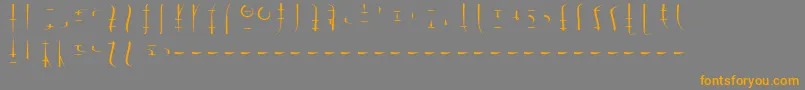 LswDrachenklaueSamys0.1 Font – Orange Fonts on Gray Background