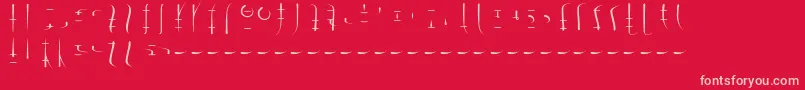 Fonte LswDrachenklaueSamys0.1 – fontes rosa em um fundo vermelho