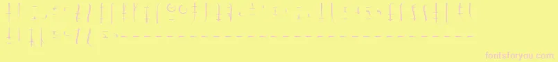 LswDrachenklaueSamys0.1 Font – Pink Fonts on Yellow Background