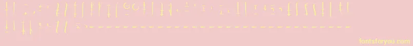 LswDrachenklaueSamys0.1 Font – Yellow Fonts on Pink Background