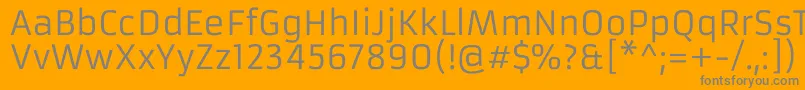 More about ArmataRegular Font ArmataRegular Font – Gray Fonts on Orange Background