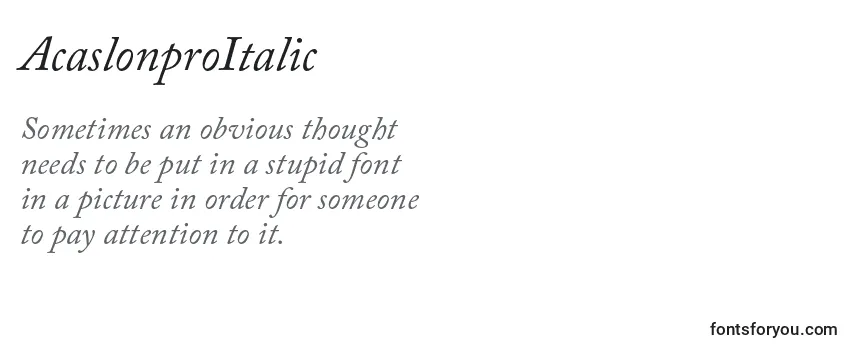AcaslonproItalic Font
