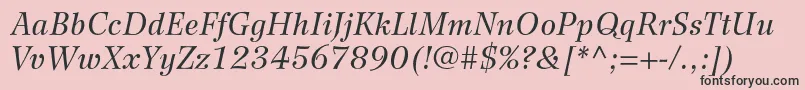 WilkeltstdItalic Font – Black Fonts on Pink Background