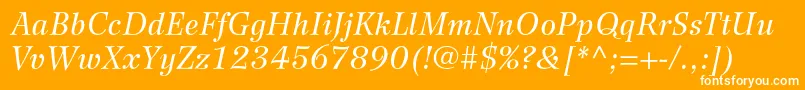 WilkeltstdItalic Font – White Fonts on Orange Background