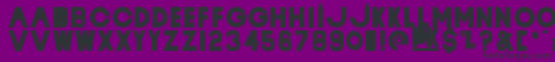Cyclope-Schriftart – Schwarze Schriften auf violettem Hintergrund