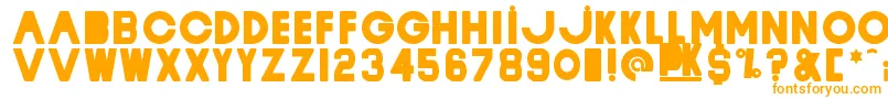 Cyclope Font – Orange Fonts on White Background