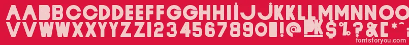 Cyclope Font – Pink Fonts on Red Background