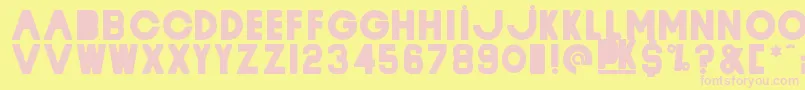 Шрифт Cyclope – розовые шрифты на жёлтом фоне