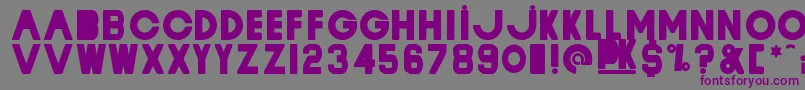 Шрифт Cyclope – фиолетовые шрифты на сером фоне