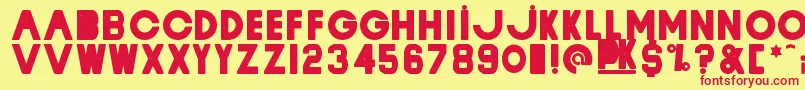 Cyclope Font – Red Fonts on Yellow Background