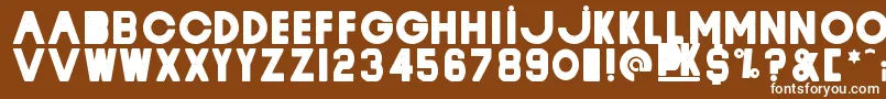 Cyclope Font – White Fonts on Brown Background