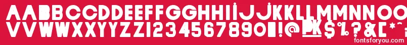 Cyclope Font – White Fonts on Red Background