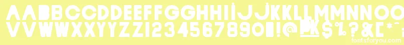 Cyclope Font – White Fonts on Yellow Background