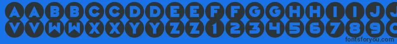 MagicMarblesItalic Font – Black Fonts on Blue Background