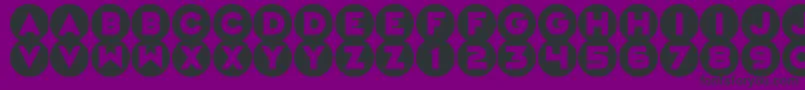 MagicMarblesItalic Font – Black Fonts on Purple Background