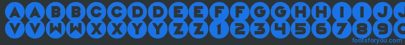 MagicMarblesItalic Font – Blue Fonts on Black Background