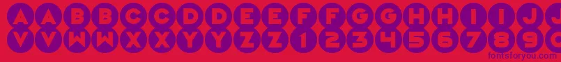 MagicMarblesItalic Font – Purple Fonts on Red Background