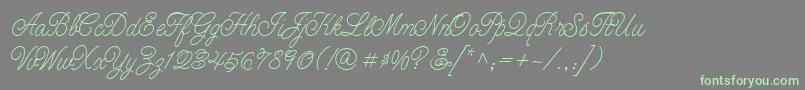 CacLaskoEvenWeight-Schriftart – Grüne Schriften auf grauem Hintergrund