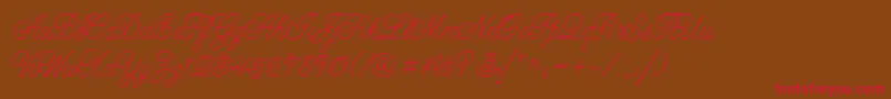 CacLaskoEvenWeight Font – Red Fonts on Brown Background