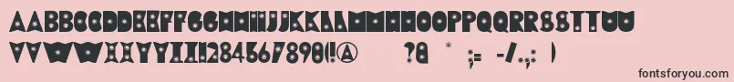 フォントRewindFont – ピンクの背景に黒い文字