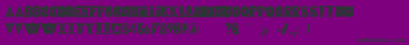 RewindFont Font – Black Fonts on Purple Background