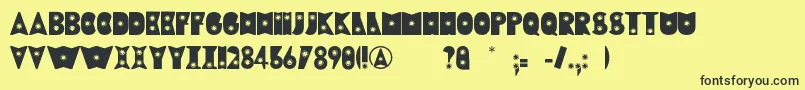 RewindFont Font – Black Fonts on Yellow Background