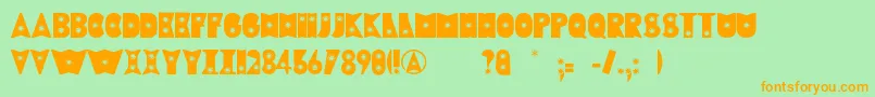 Więcej informacji o czcionce RewindFont Czcionka RewindFont – pomarańczowe czcionki na zielonym tle