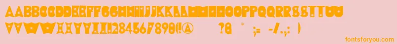 RewindFont Font – Orange Fonts on Pink Background