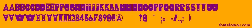 RewindFont Font – Purple Fonts on Orange Background