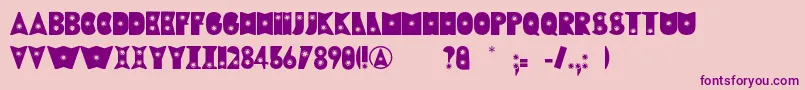Шрифт RewindFont – фиолетовые шрифты на розовом фоне