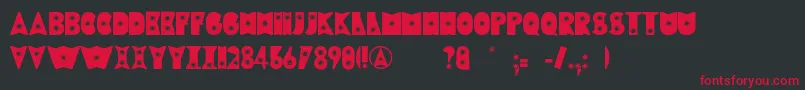 RewindFont Font – Red Fonts on Black Background