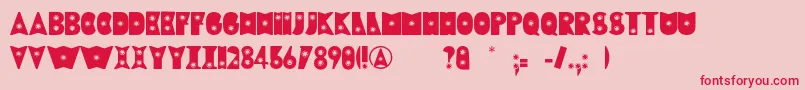fuente RewindFont – Fuentes Rojas Sobre Fondo Rosa