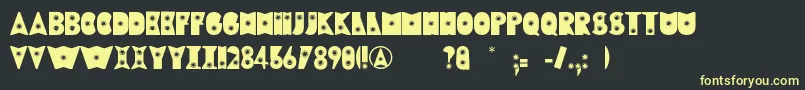 RewindFont Font – Yellow Fonts on Black Background