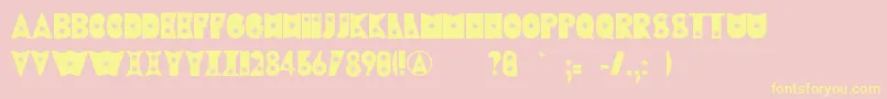 More about RewindFont Font RewindFont Font – Yellow Fonts on Pink Background