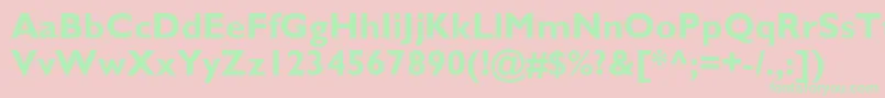 StimmellBold Font – Green Fonts on Pink Background