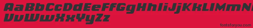 ChiqReducedBlackitalic Font – Black Fonts on Red Background
