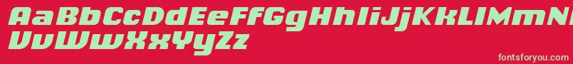 ChiqReducedBlackitalic Font – Green Fonts on Red Background