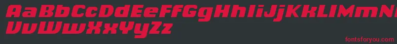 ChiqReducedBlackitalic Font – Red Fonts on Black Background