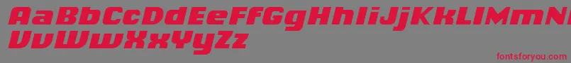 フォントChiqReducedBlackitalic – 赤い文字の灰色の背景