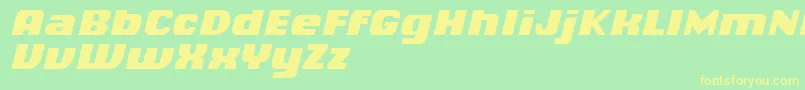 Шрифт ChiqReducedBlackitalic – жёлтые шрифты на зелёном фоне