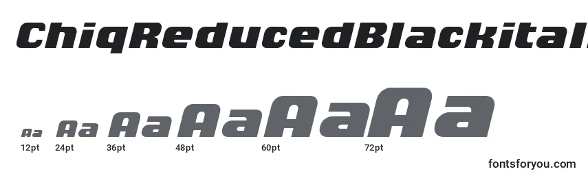 ChiqReducedBlackitalic Font Sizes