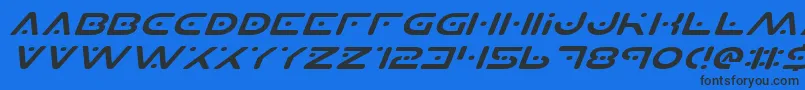 Planetsv2ei Font – Black Fonts on Blue Background