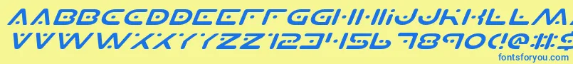 Planetsv2ei Font – Blue Fonts on Yellow Background