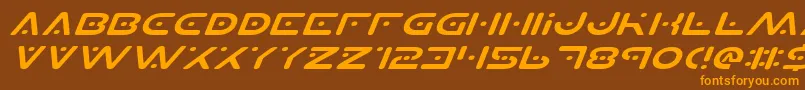 Planetsv2ei Font – Orange Fonts on Brown Background