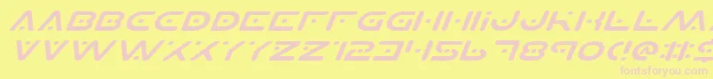 Planetsv2ei Font – Pink Fonts on Yellow Background