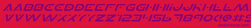 Planetsv2ei Font – Purple Fonts on Red Background