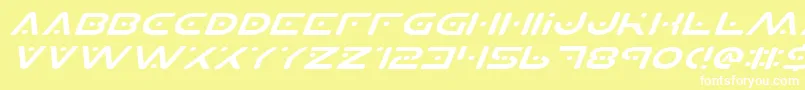 Planetsv2ei Font – White Fonts on Yellow Background