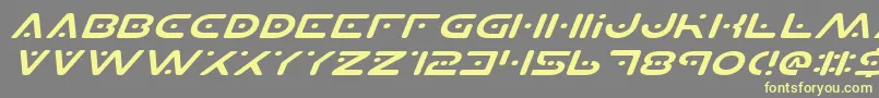 Planetsv2ei Font – Yellow Fonts on Gray Background