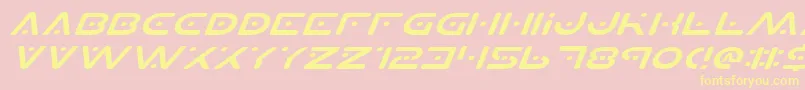 Planetsv2ei Font – Yellow Fonts on Pink Background